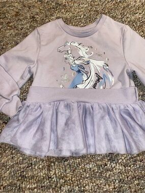 Disney Girls Lavender Frozen Princess Tutu Top
